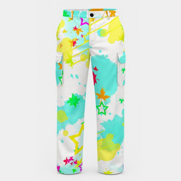 Cargohose mit Krümel - Hose, lang oder kurz, bunt, 100% Polyester, Grösse S-5XL, fester Stoff, Normale Passform, Mischling, Mix, Chihauhau